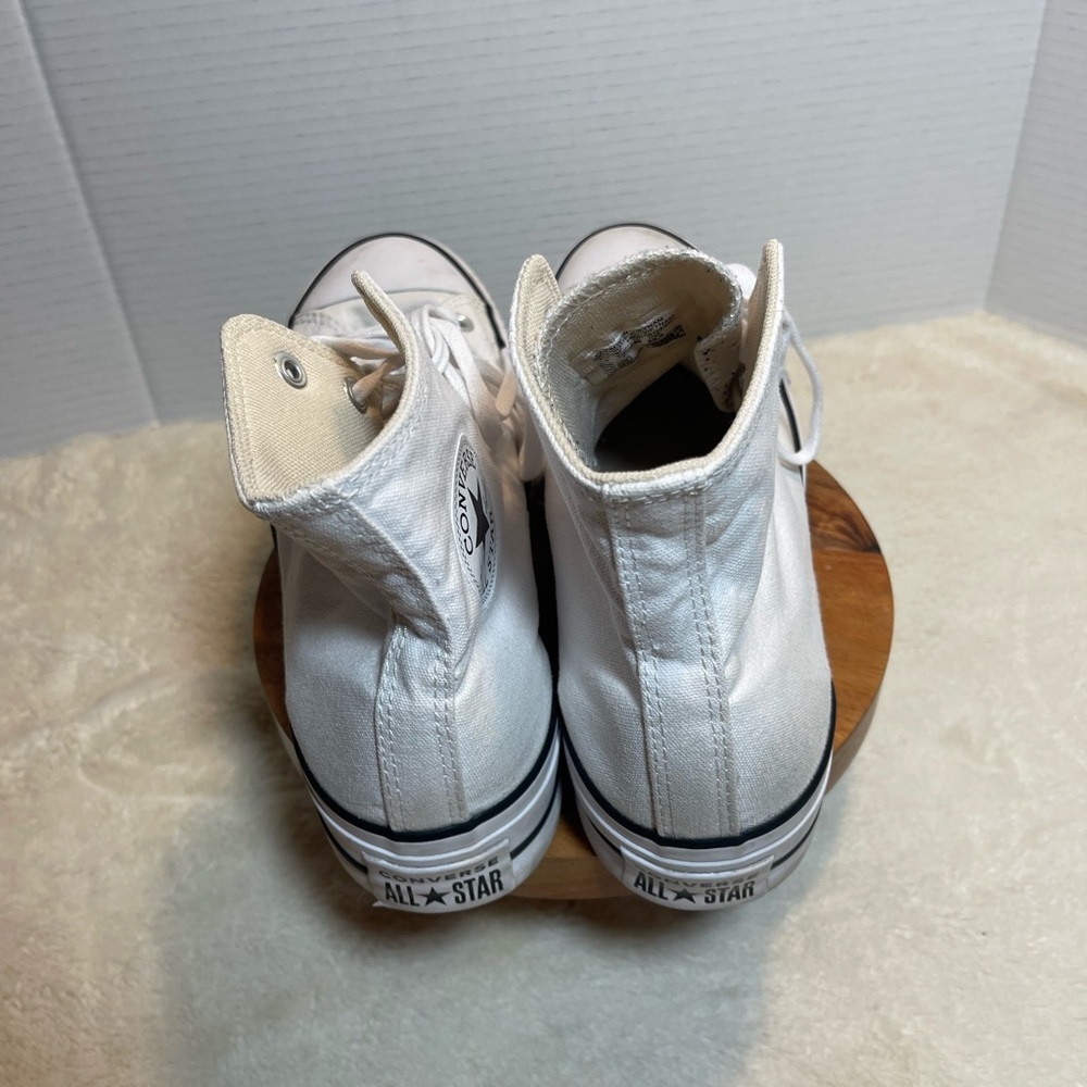 Converse White Canvas High-Top Sneakers - Picture 6 of 11